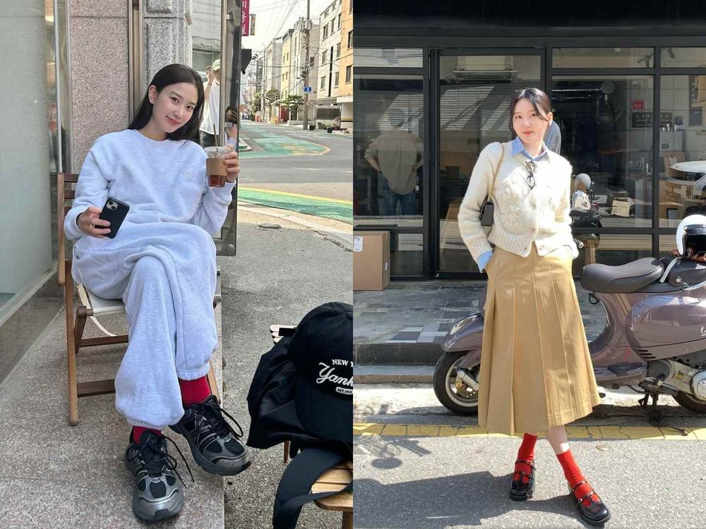 夏天必學！韓妞最愛五招襪子穿法！原來「皺褶感」是顯瘦關鍵、同色搭配絕不出錯！-6