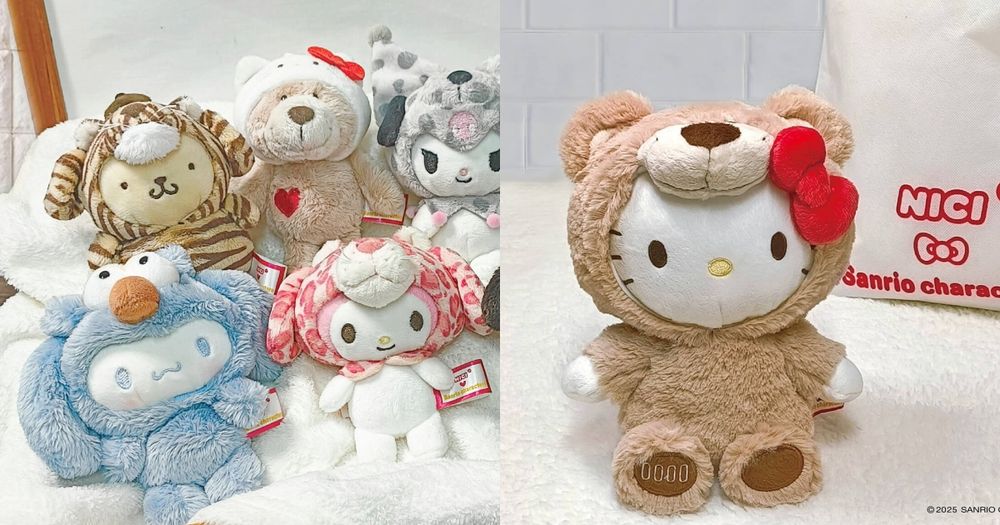 兩大搶錢王合體！三麗鷗×NICI「奇異鳥大耳狗&小熊Hello Kitty」絨毛玩偶可愛爆炸、日妞都狂搶！-4