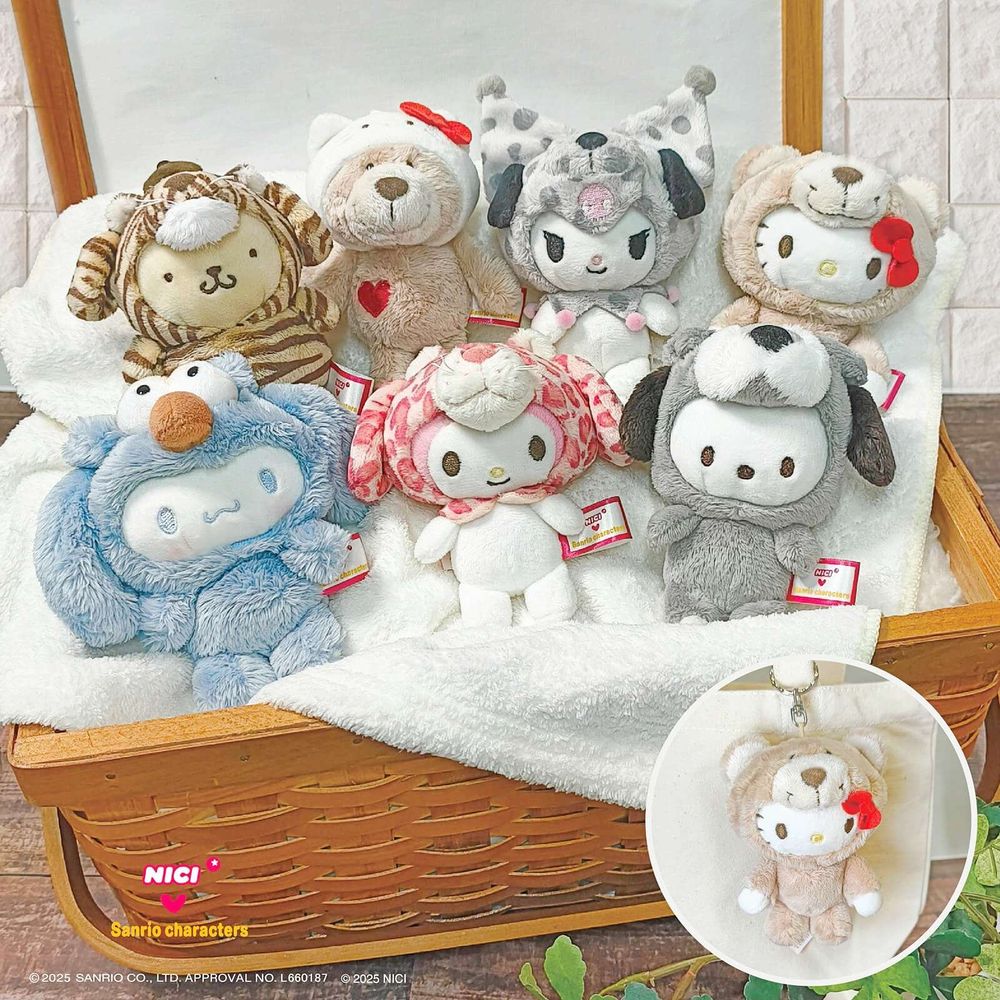 兩大搶錢王合體！三麗鷗×NICI「奇異鳥大耳狗&小熊Hello Kitty」絨毛玩偶可愛爆炸、日妞都狂搶！-6