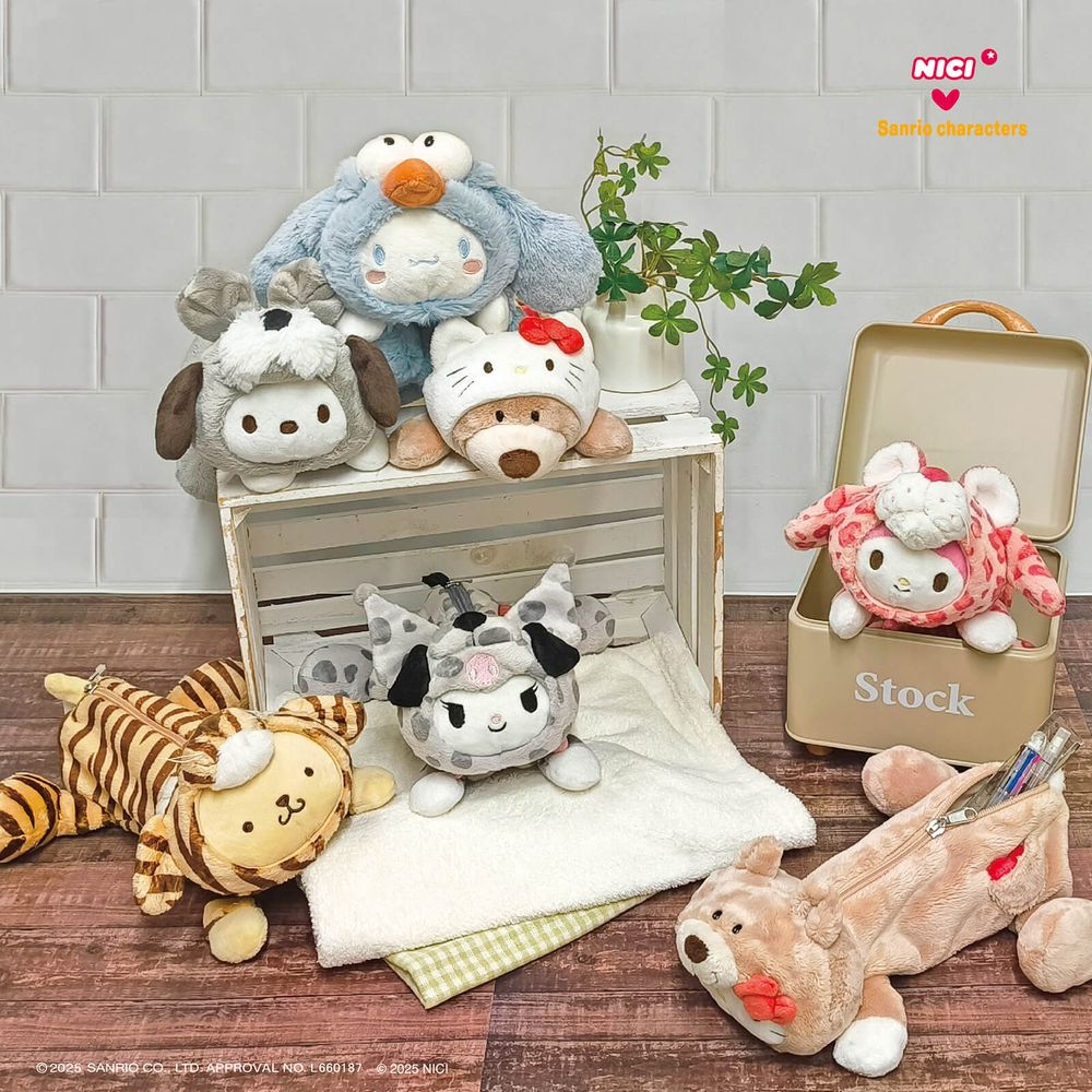 兩大搶錢王合體！三麗鷗×NICI「奇異鳥大耳狗&小熊Hello Kitty」絨毛玩偶可愛爆炸、日妞都狂搶！-7