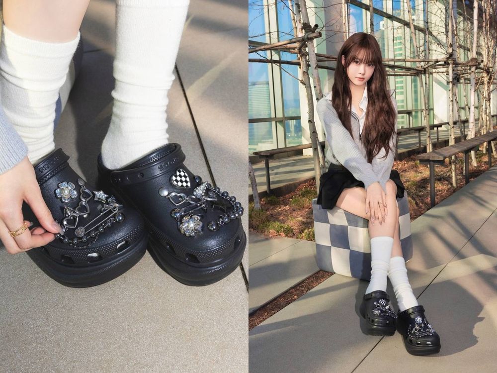 超想買這雙！LE SSERAFIM全員Crocs洞洞鞋穿搭！黑色厚底款保證好搭又顯瘦！-2