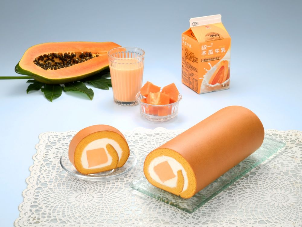 亞尼克跟統一木瓜牛乳聯名了！「木瓜牛乳生乳捲」濃郁木瓜香氣+奶凍療癒爆炸、木瓜控快手刀開吃！-2