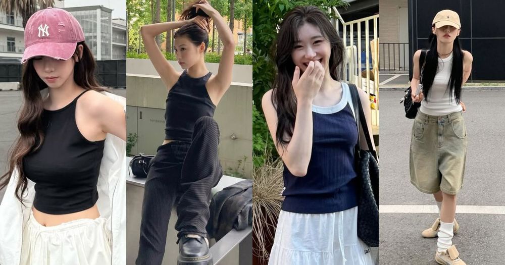 天氣太熱！韓女私藏「夏天背心穿搭」好看秘訣公開！原來「肩帶粗細」是顯瘦關鍵？！-1