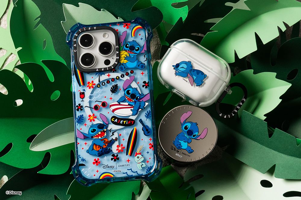 藍色小怪獸入侵CASETiFY！聯手《史迪奇》推出「大頭手機殼、耳機套」每一款都可愛到瘋掉！-6