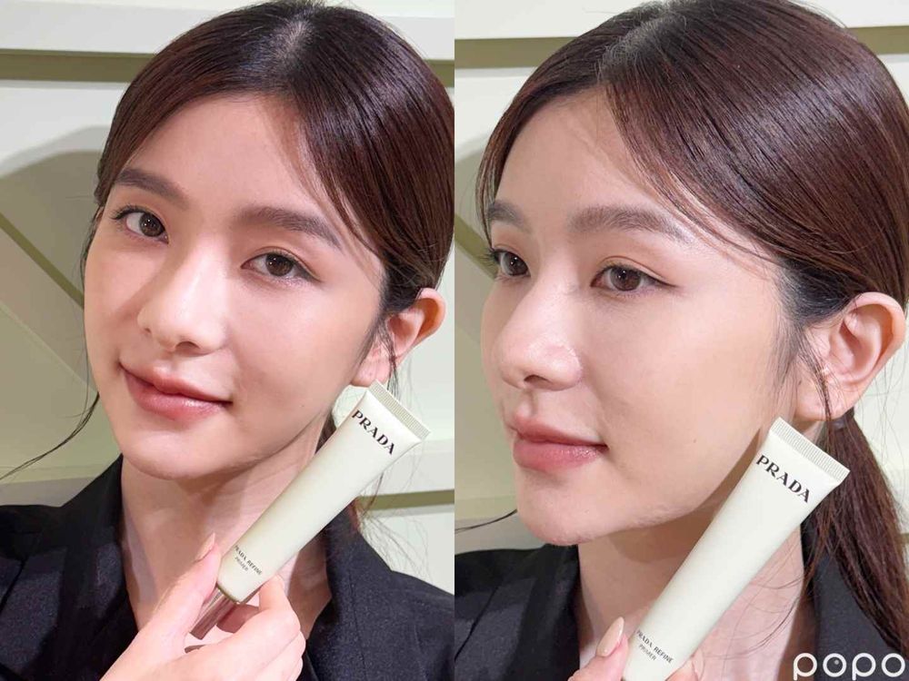 全台限量300顆！PRADA Beauty首款「蜜粉餅、妝前乳」中性輕柔綠色調、打造ENHYPEN禎元同款零毛孔柔紗肌！-4