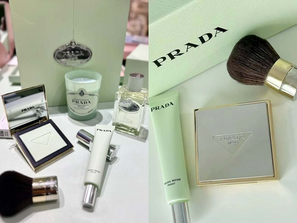 全台限量300顆！PRADA Beauty首款「蜜粉餅、妝前乳」中性輕柔綠色調、打造ENHYPEN禎元同款零毛孔柔紗肌！-9