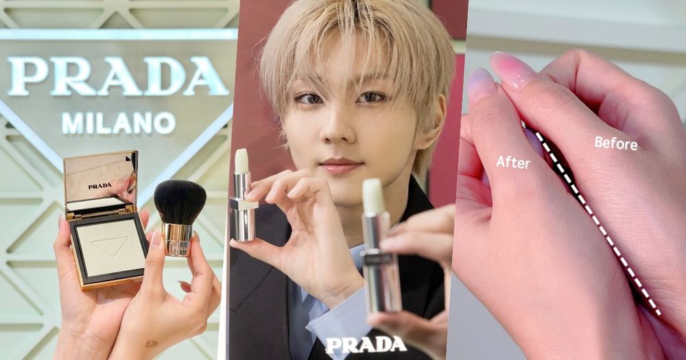 全台限量300顆！PRADA Beauty首款「蜜粉餅、妝前乳」中性輕柔綠色調、打造ENHYPEN禎元同款零毛孔柔紗肌！-1