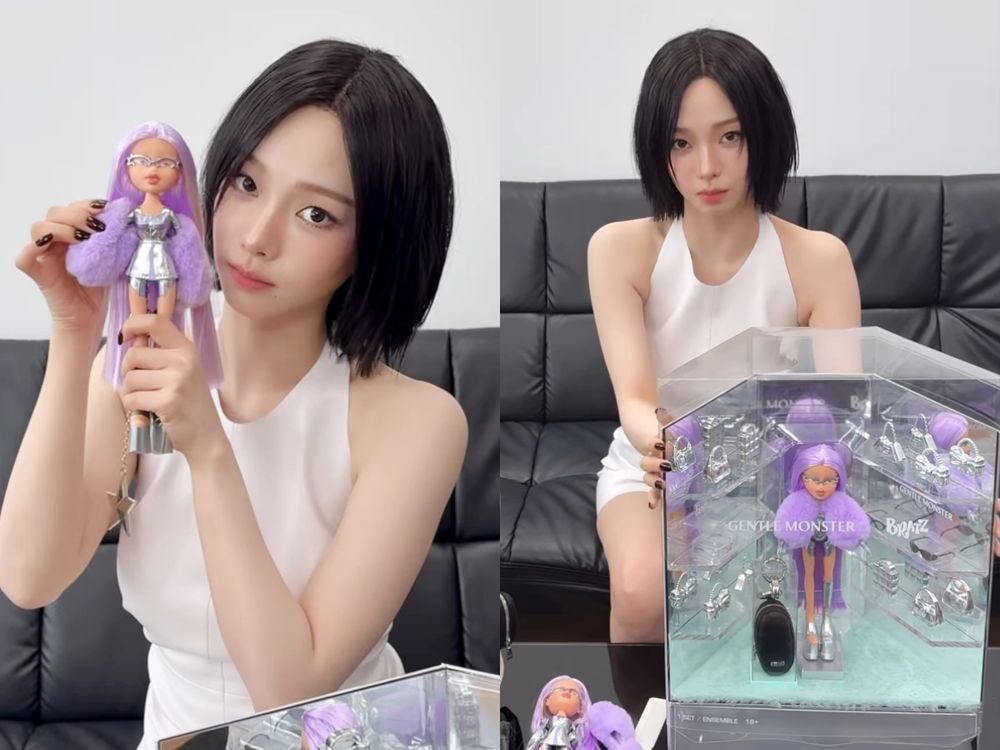 Gentle Monster推出Karina合作系列！紫金髮出鏡廣告美到像AI、卡寶親自開箱眼鏡太可愛！-2