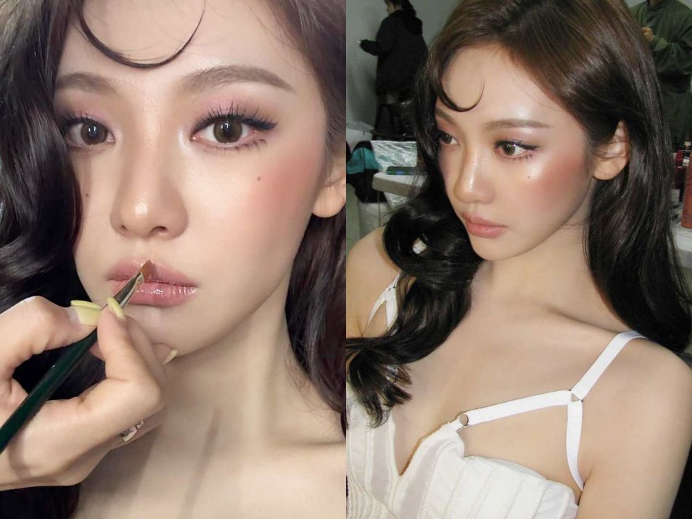 韓妞私藏夏季定妝技巧！膨脹色腮紅、提亮粉這樣用，澎彈又控油、i-dle化妝師親授「分區法」打造舒華同款裸光肌！-3