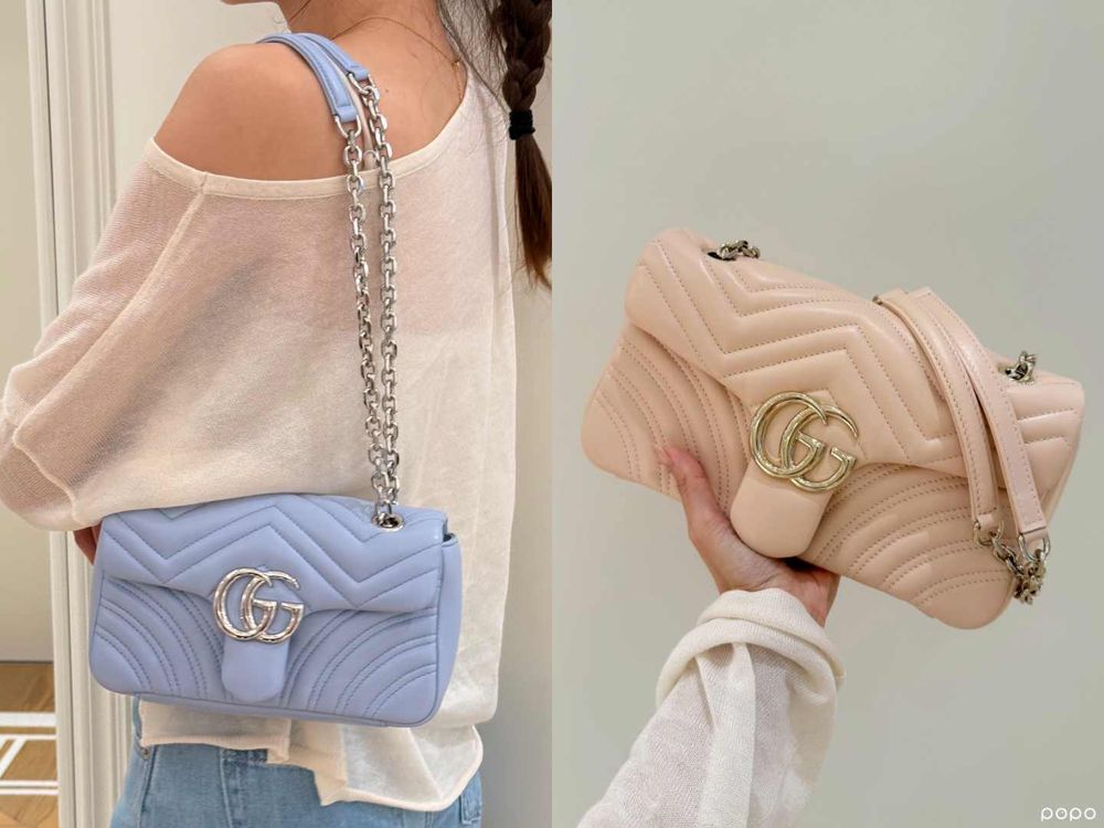 GUCCI 2025夏季上新！包王GG Marmont回歸「氣泡藍、奶油粉」超美、藤編包是預爆款！-22