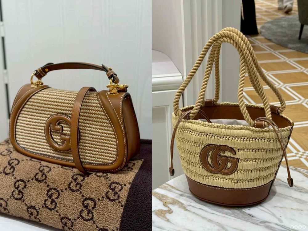 GUCCI 2025夏季上新！包王GG Marmont回歸「氣泡藍、奶油粉」超美、藤編包是預爆款！-23