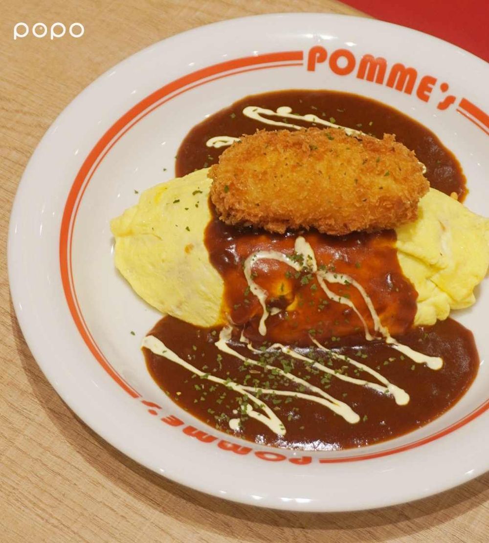 日妞超愛「ポムの樹 蘋果樹蛋包飯」插旗南港LaLaport！巨無霸蛋包飯比臉還大、必點菜單一次看！-10