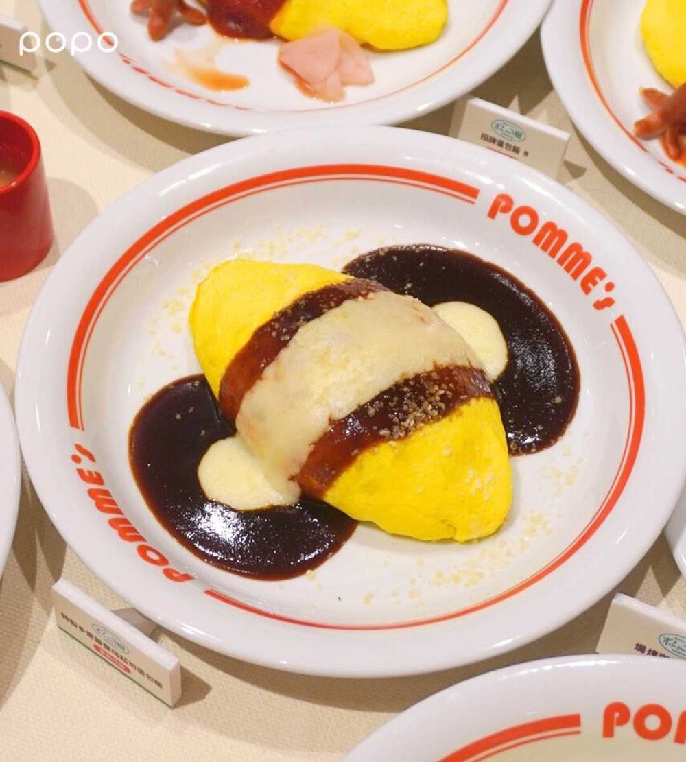 日妞超愛「ポムの樹 蘋果樹蛋包飯」插旗南港LaLaport！巨無霸蛋包飯比臉還大、必點菜單一次看！-8