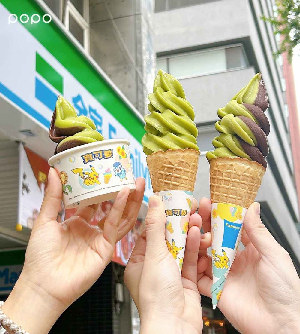 全家跟寶可夢推聯名霜淇淋！清爽奇異果+濃郁巧克力綜合口味太幸福、買飲料還可加購超Q精靈球捏捏球！-9