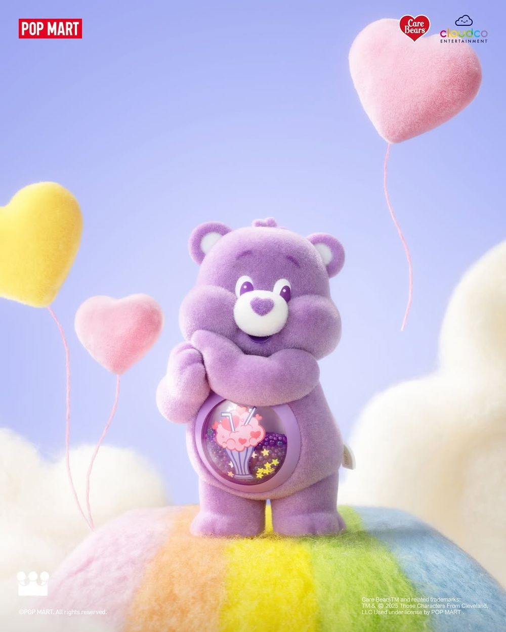 泡泡瑪特跟Care Bears聯名了！10款Q翻彩虹熊公仔全都想帶回家、肚肚還有亮片流沙太精緻！-7