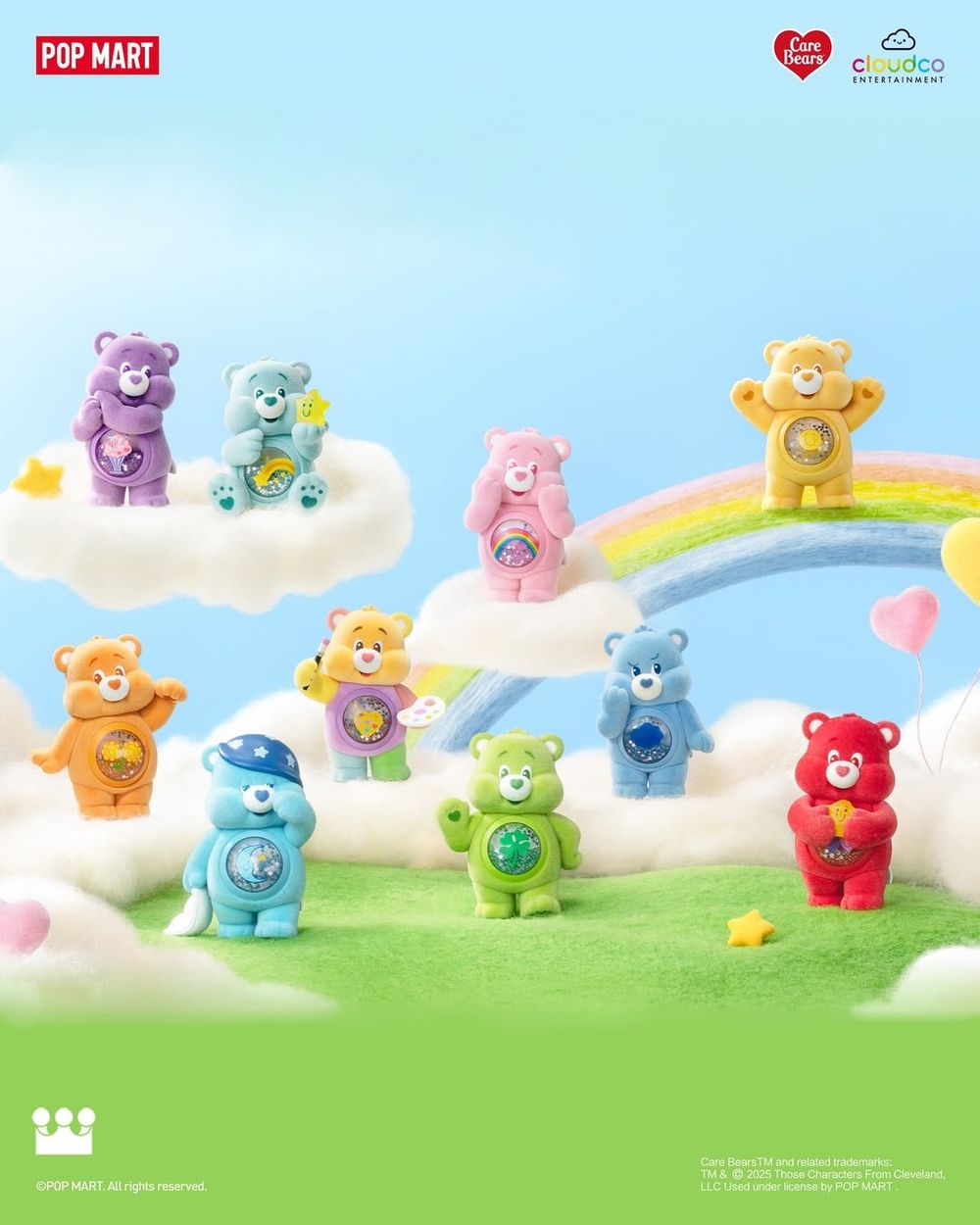 泡泡瑪特跟Care Bears聯名了！10款Q翻彩虹熊公仔全都想帶回家、肚肚還有亮片流沙太精緻！-8