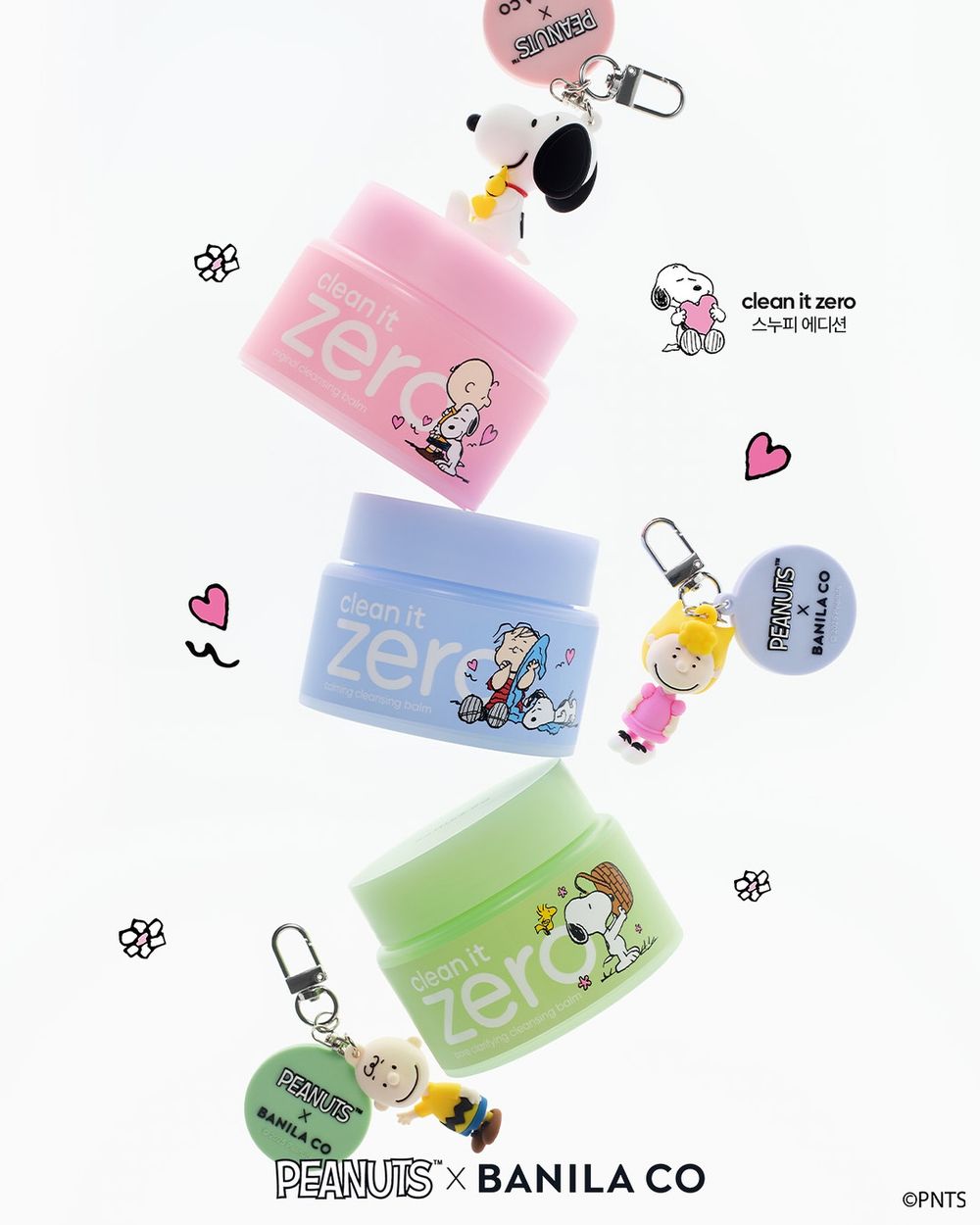 最強美妝聯名登場！BANILA CO「國民卸妝膏」穿上Snoopy外殼，史努比隨身鏡掛飾只在OLIVE YOUNG獨賣！-17