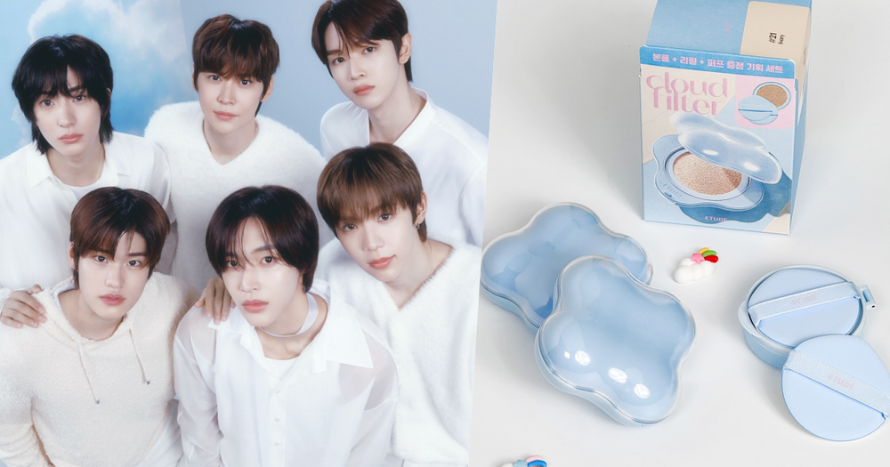 RIIZE全團愛用底妝揭曉！ETUDE「雲朵氣墊」特調藍色粉末、一拍透亮貼膚，韓妞最愛不脫妝原生水霧肌！-1