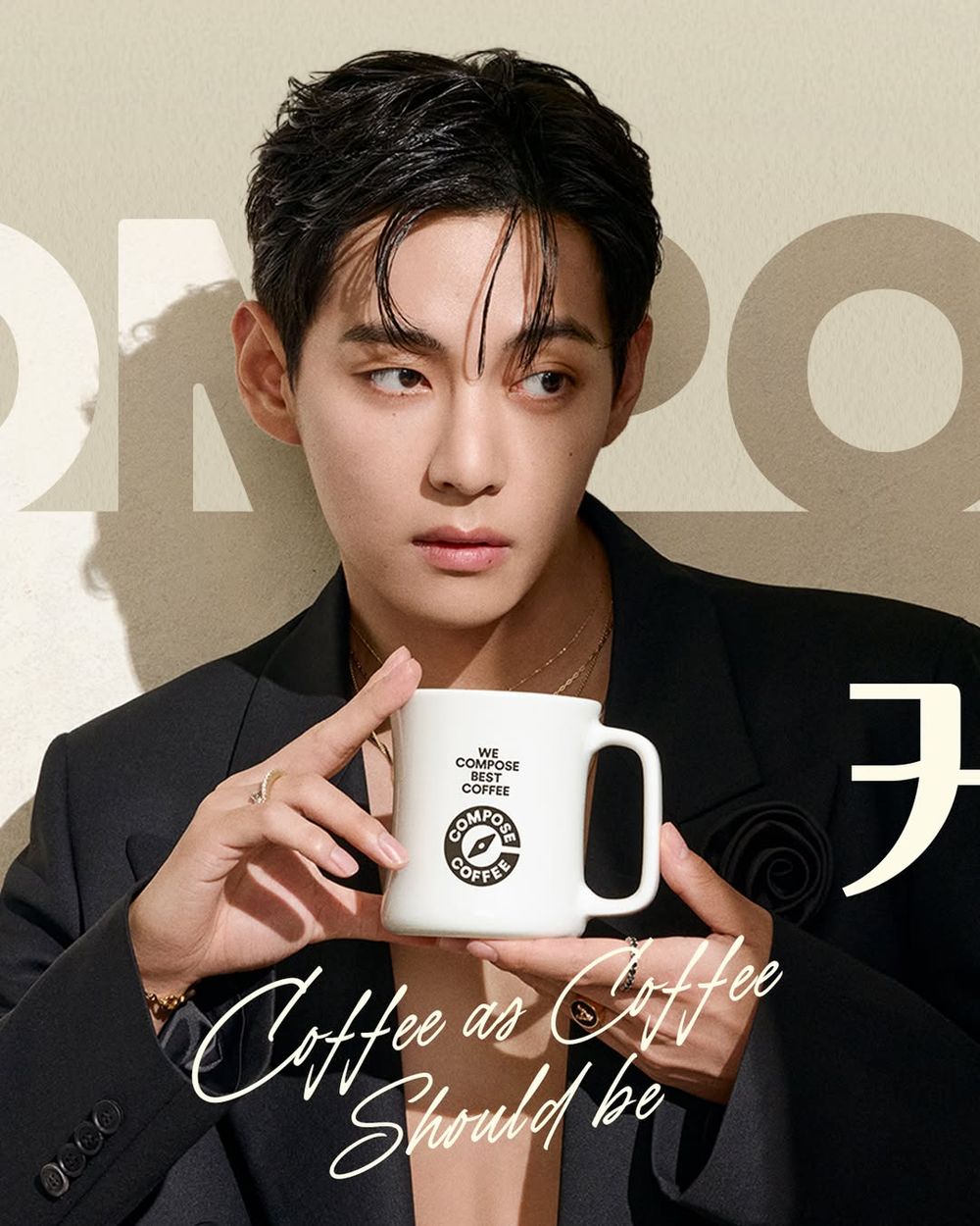 阿米準備開喝！Compose Coffee×金泰亨V形象廣告帥炸天、「甜美小夜曲」三款聯名飲料必喝一次看！-9