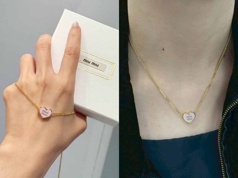MiuMiu又來掏空錢包！超美「小愛心系列」偷偷上架！項鍊、耳環一萬初就入手！-4
