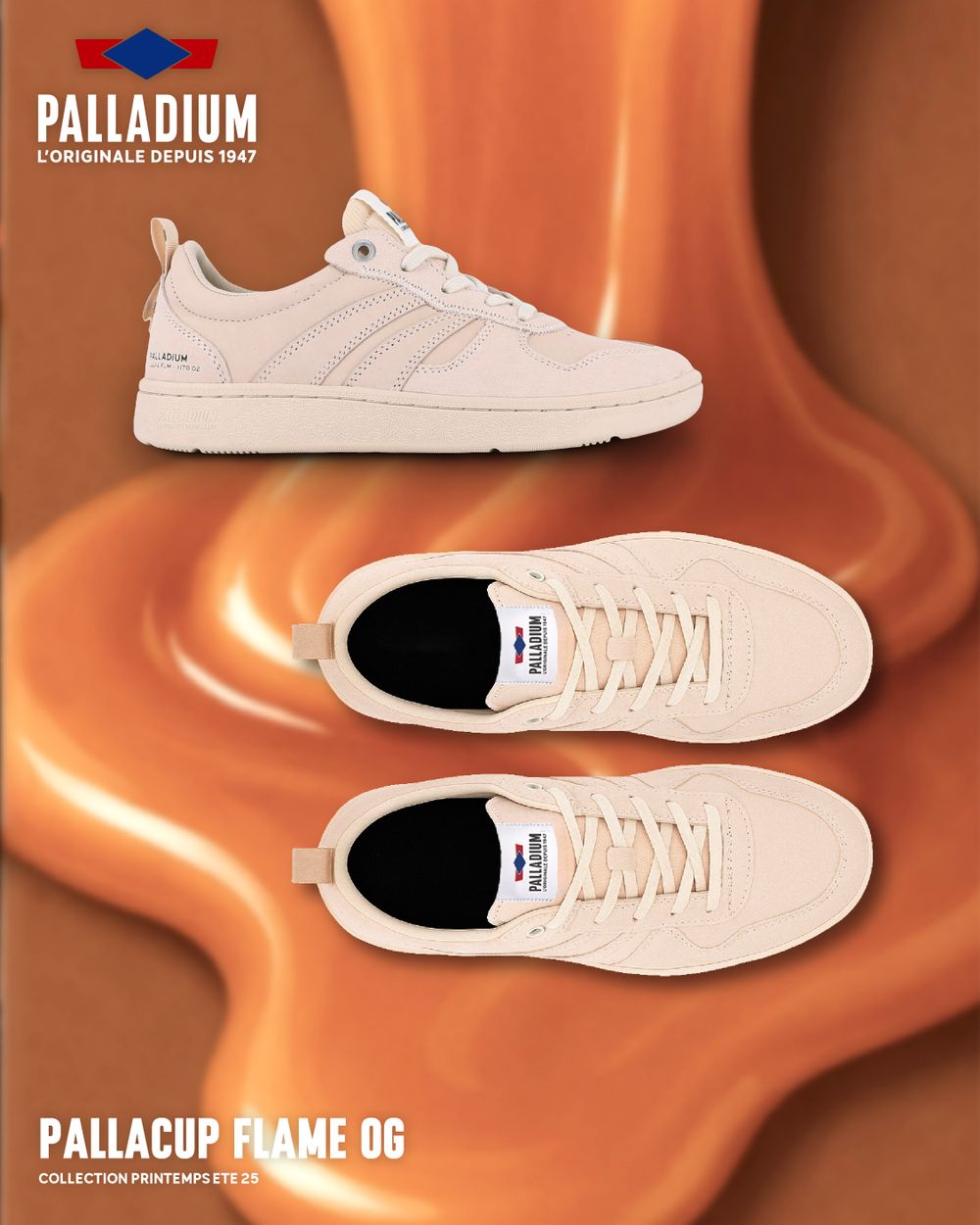在薄底鞋中殺出重圍！PALLADIUM最新「奶茶色球鞋」開外掛！鞋底Q彈又顯瘦、難怪賣超好！-2