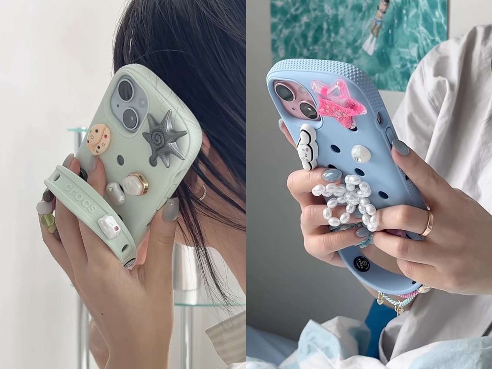 韓國瘋搶！CROCS推出「洞洞鞋手機殼」可以加鞋扣、還有「鞋帶」手柄也太可愛！-8