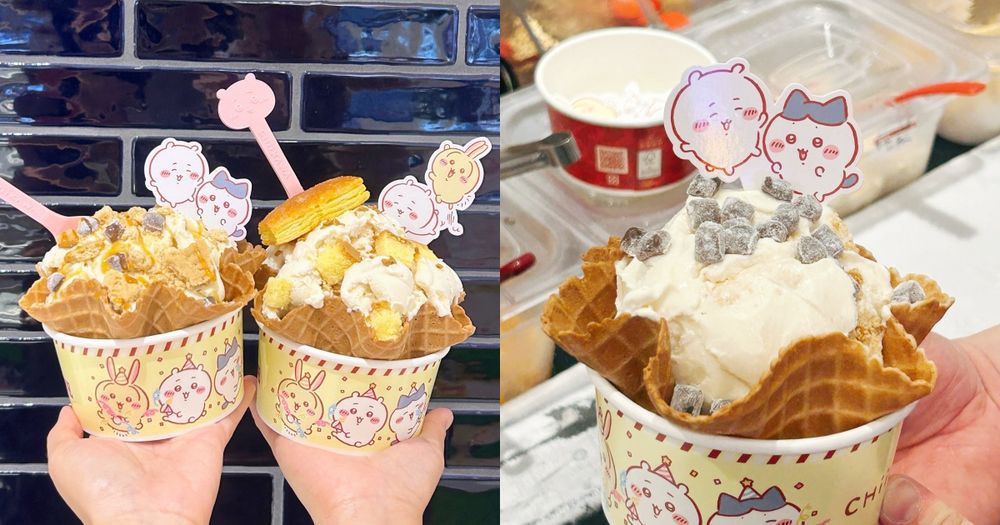 酷聖石跟吉伊卡哇聯名了！「烤布蕾冰淇淋」+吉伊立體湯匙可愛到捨不得吃、還有Q翻徽章要買！-1