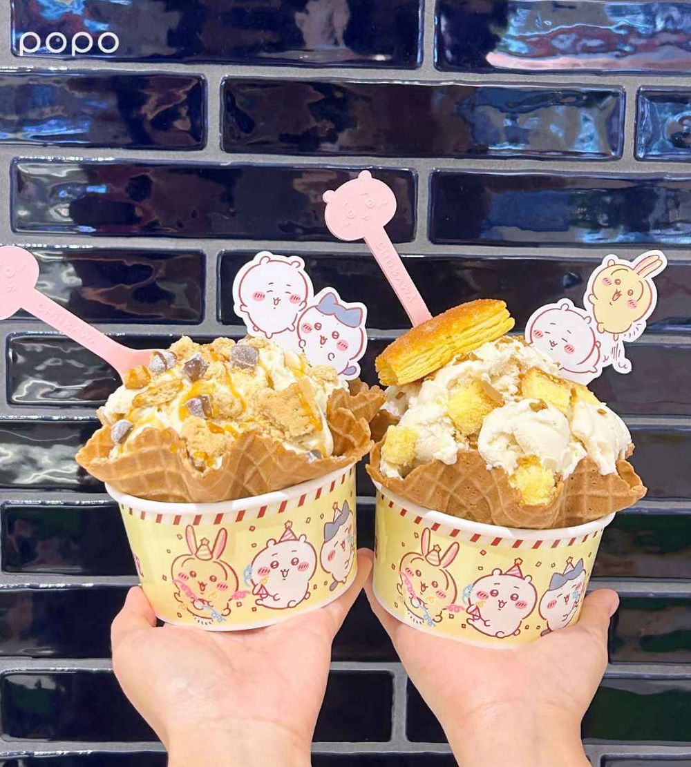 酷聖石跟吉伊卡哇聯名了！「烤布蕾冰淇淋」+吉伊立體湯匙可愛到捨不得吃、還有Q翻徽章要買！-5
