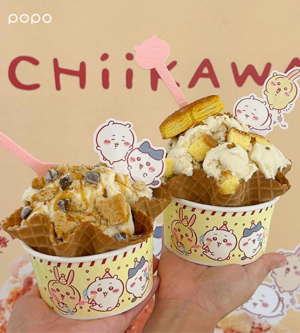 酷聖石跟吉伊卡哇聯名了！「烤布蕾冰淇淋」+吉伊立體湯匙可愛到捨不得吃、還有Q翻徽章要買！-4