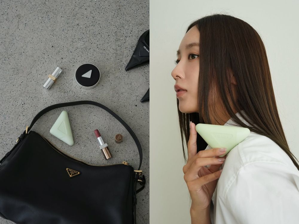 護手霜界高訂秀！PRADA顛覆綠護手霜，首支高訂香氛「清冷木質花香調」＋倒三角標誌時尚外觀，一抹奢華耀眼到指尖！-3