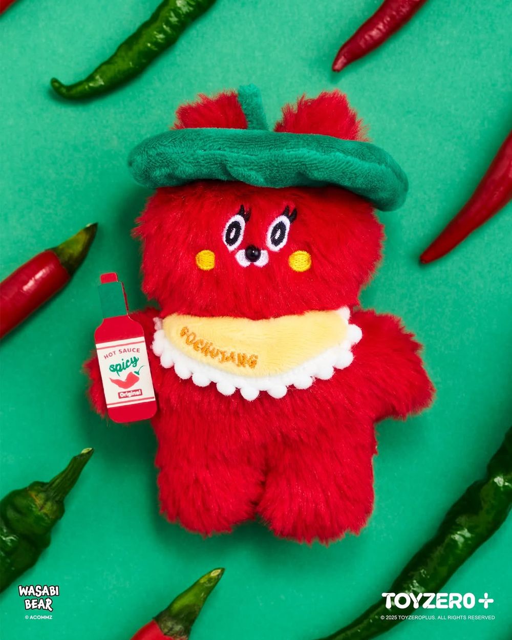 韓妞瘋搶WASABI BEAR「調味料系列」絨毛吊飾全家就買得到！跩萌「黃芥末熊、辣椒醬熊」都Q翻！-10