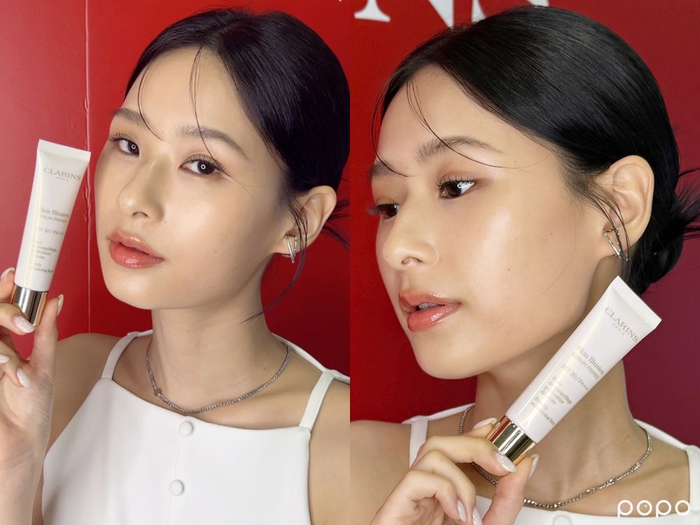 克蘭詩完美實現妝養合一！全新「蘋果光妝前乳」一抹打造原生蜜光肌，小紅書瘋搶「閃鑽蜜桃橘粉」限定美唇油、台灣也開賣！-6