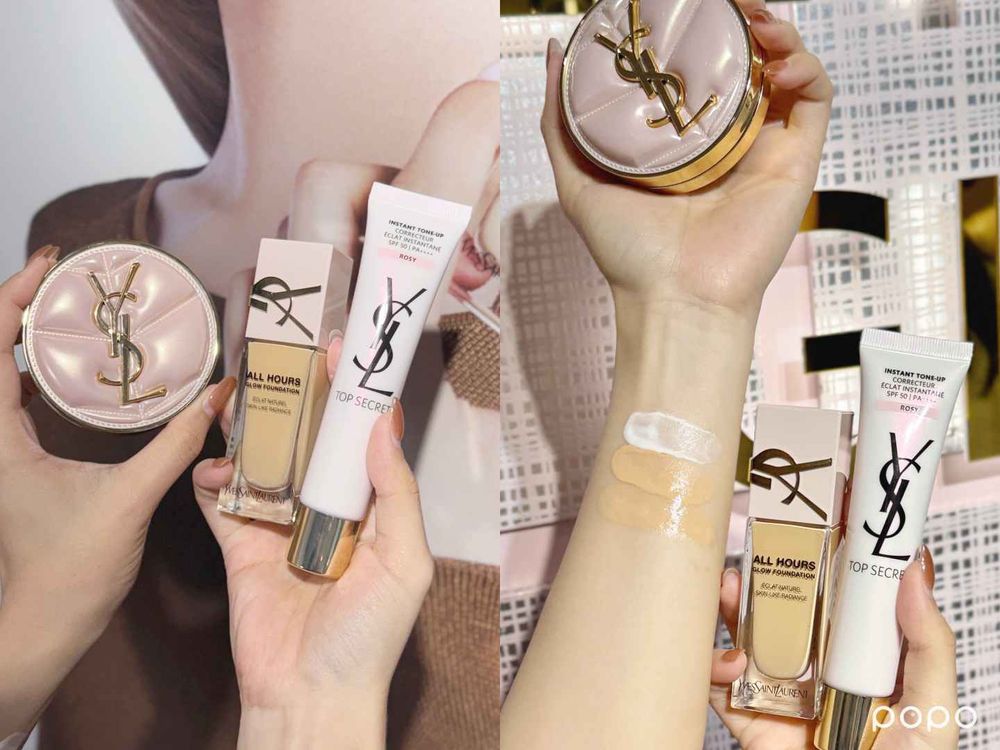 Rosé命定底妝重磅抵台！YSL粉光瓶打造「不暗沉養膚粉底」天花板，一抹細膩貼合又持妝，打造高定級裸絲光膚質！-6