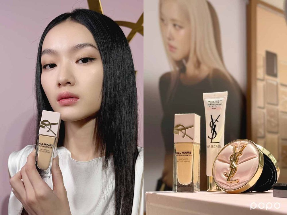 Rosé命定底妝重磅抵台！YSL粉光瓶打造「不暗沉養膚粉底」天花板，一抹細膩貼合又持妝，打造高定級裸絲光膚質！-7