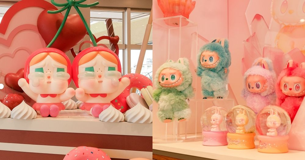 華泰名品城也有泡泡瑪特了！超巨大櫻桃CRYBABY蛋糕打卡點太好拍、社群瘋搶「彩色LABUBU」同步開賣！-12