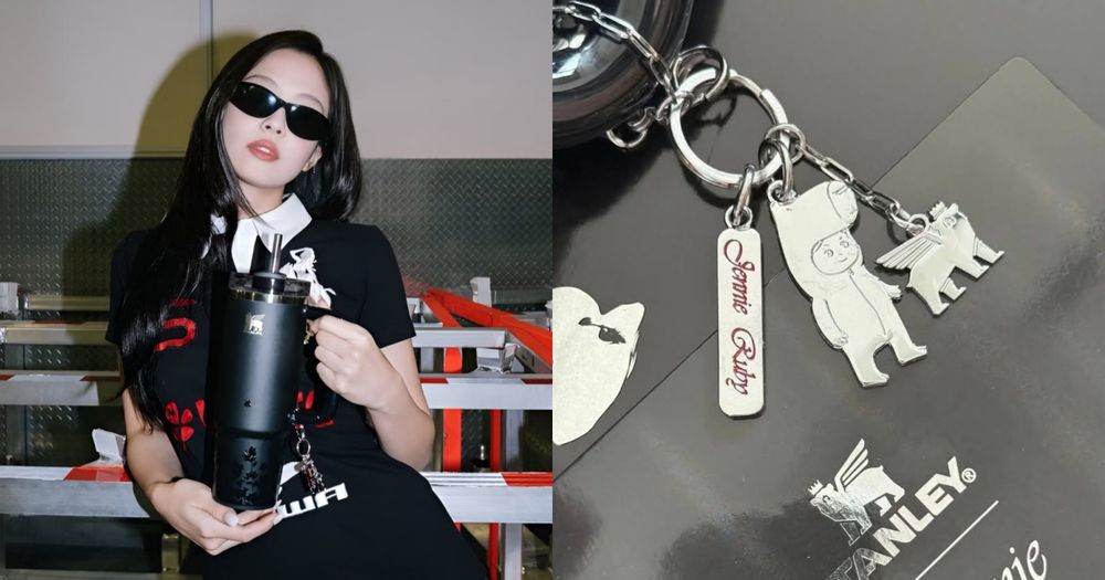 Jennie跟STANLEY水杯聯名了！黑色浮雕花朵設計+卡皮巴拉妮吊飾超可愛、價格開賣日期一次看！-1
