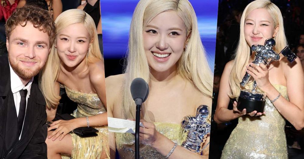 史上首位韓國歌手榮獲VMA！「人間聖羅蘭」ROSÉ獲獎妝容解析，光感底妝、玫瑰粉眼妝、裸粉唇頰，完整公開同款彩妝清單！-2