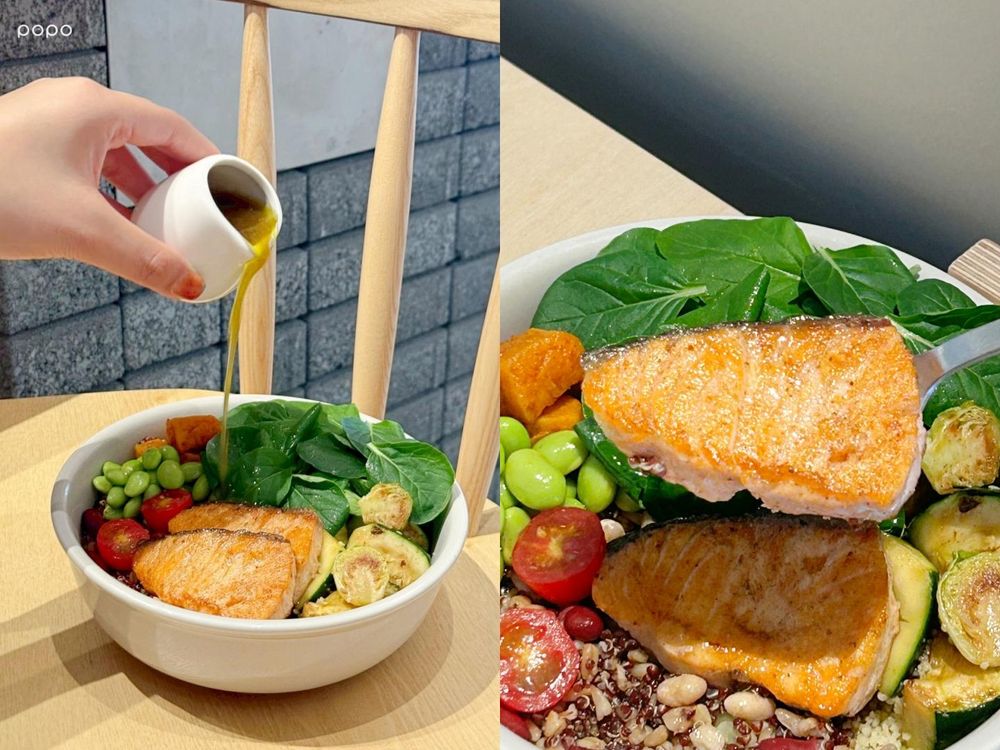 板橋最美早午餐來了！不然BRUN板橋店挑高空間美翻、「煎鮭魚蔬菜沙拉碗」必點菜單一次看！-13