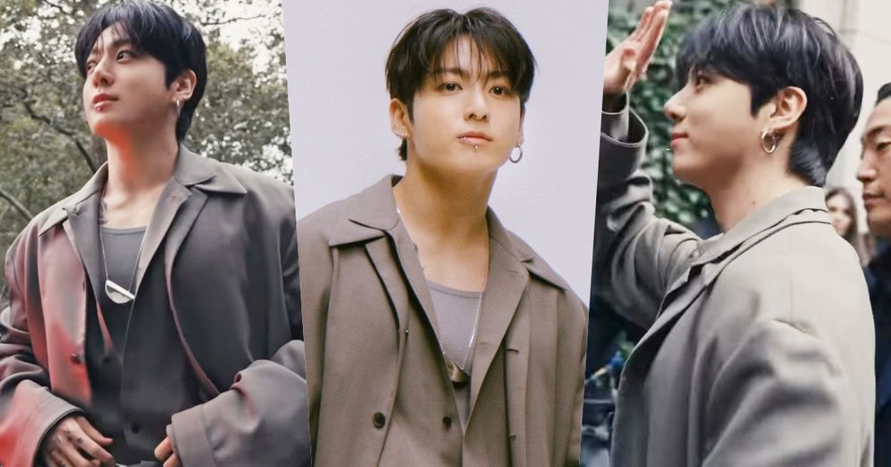 阿米們姨母笑！BTS柾國退伍第一場時裝周來了！CK野獸身材+兔寶寶小臉蛋、這反差太致命！-1