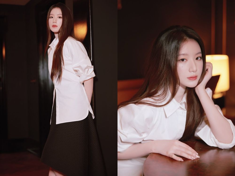 舒華勇闖紐約時裝週！兩套COS仙女造型高清圖曝光！白到發光「東方美人顏」震驚外媒！-3