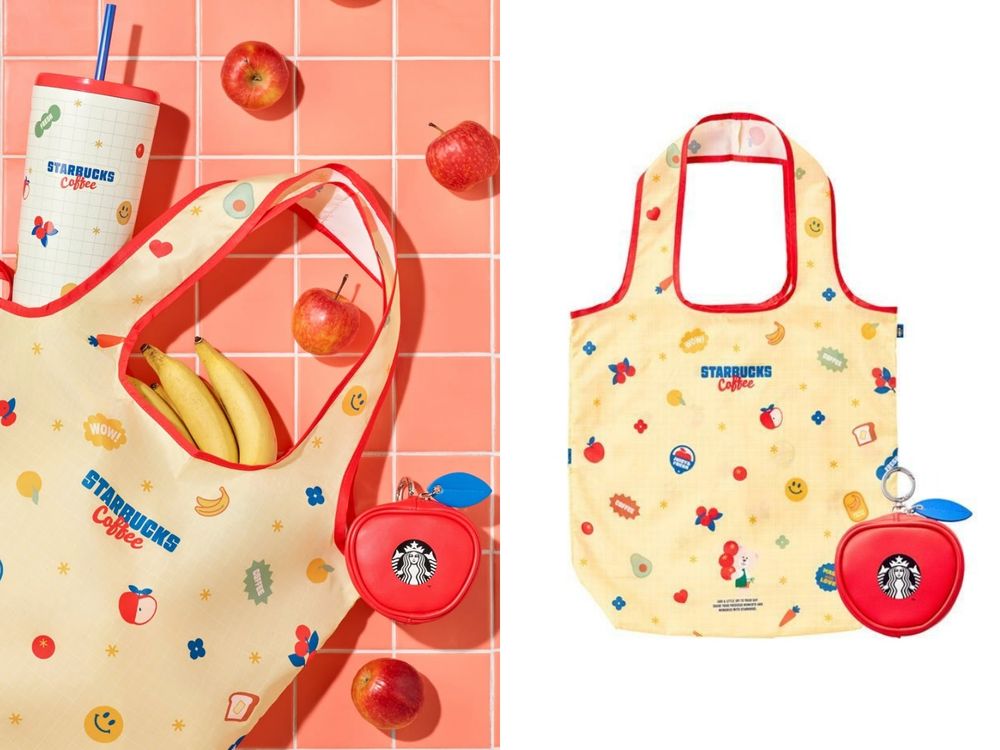 韓國星巴克秋季新品也太燒！「蘋果造型優格碗、香蕉變裝小熊鑰匙圈、櫻桃馬克杯」韓妞都搶買！-12