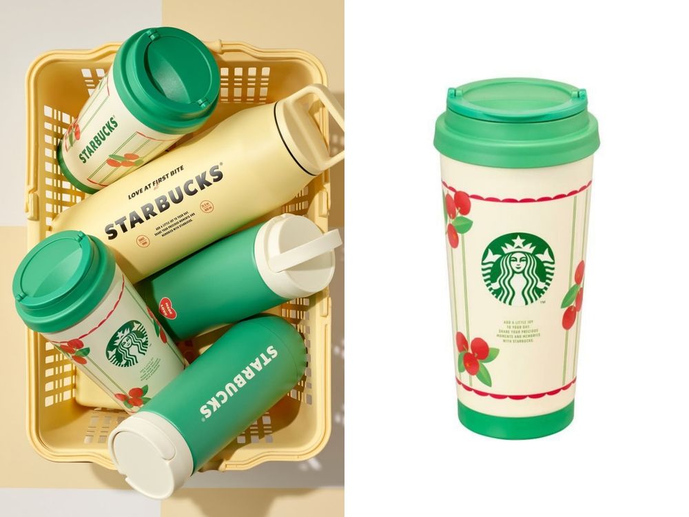 韓國星巴克秋季新品也太燒！「蘋果造型優格碗、香蕉變裝小熊鑰匙圈、櫻桃馬克杯」韓妞都搶買！-15