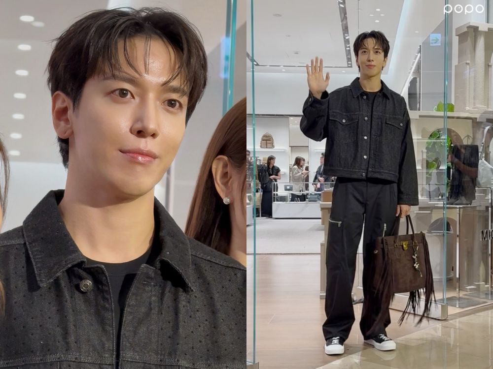 鄭容和本人太帥！現身Michael Kors台北101旗艦店、大秀中文說「笑死」超接地氣！-3