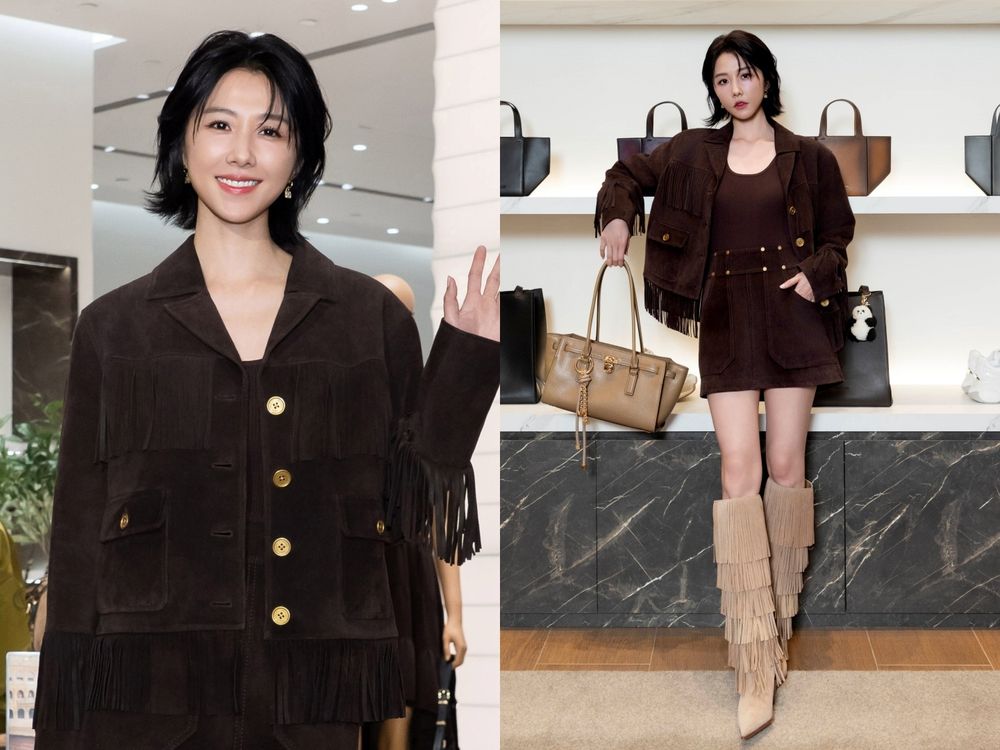 鄭容和來台Michael Kors活動高清照來了！同場女神「邵雨薇」這套也想直接照單全收！-6