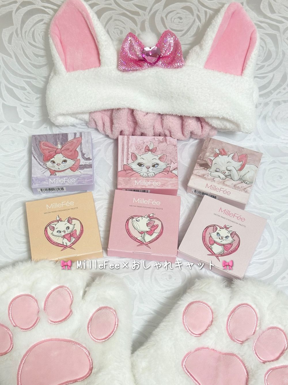 貓奴要瘋掉！MilleFée攜手「迪士尼瑪麗貓」推出史上最粉嫩聯名彩妝，喵爪眼影盤、四色油畫眼影盤化身傲嬌Marie！-2