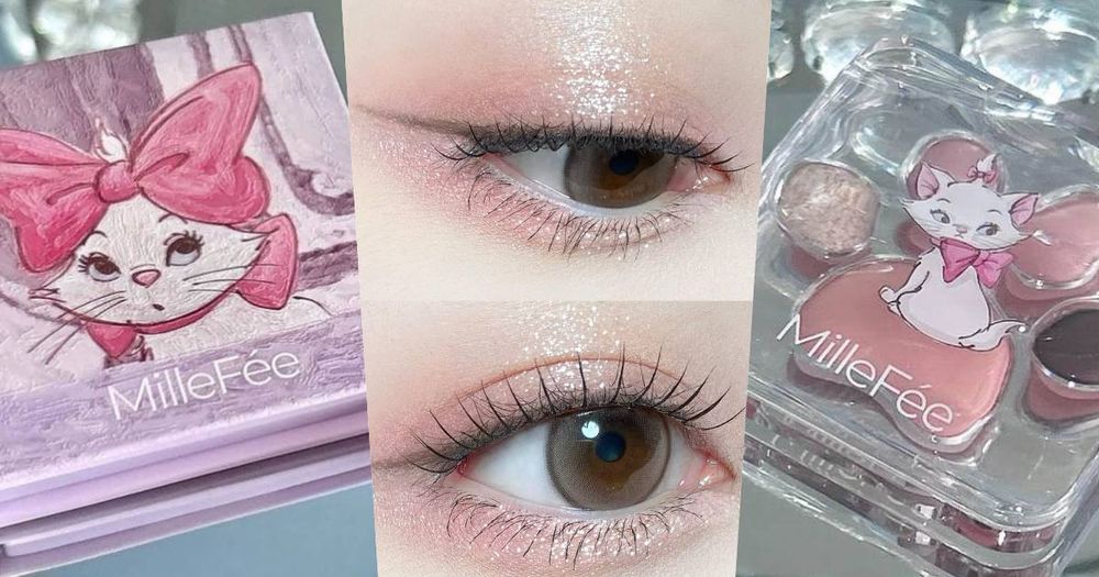 貓奴要瘋掉！MilleFée攜手「迪士尼瑪麗貓」推出史上最粉嫩聯名彩妝，喵爪眼影盤、四色油畫眼影盤化身傲嬌Marie！-1