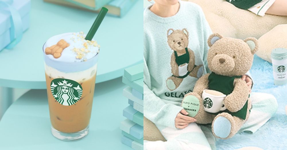 日本星巴克跟Gelato Pique聯名了！超Q「小熊伯爵茶星冰樂、店員小熊絨毛面紙盒」這天開賣！-1