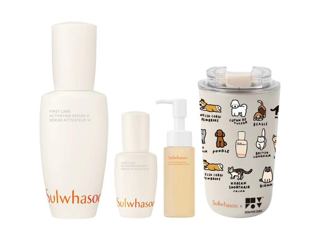 2025週年慶獨家！雪花秀攜手韓國ZERO PER ZERO，買潤燥精華就送萌寵插畫保溫杯、帆布袋，台灣限定、只送不賣！-4