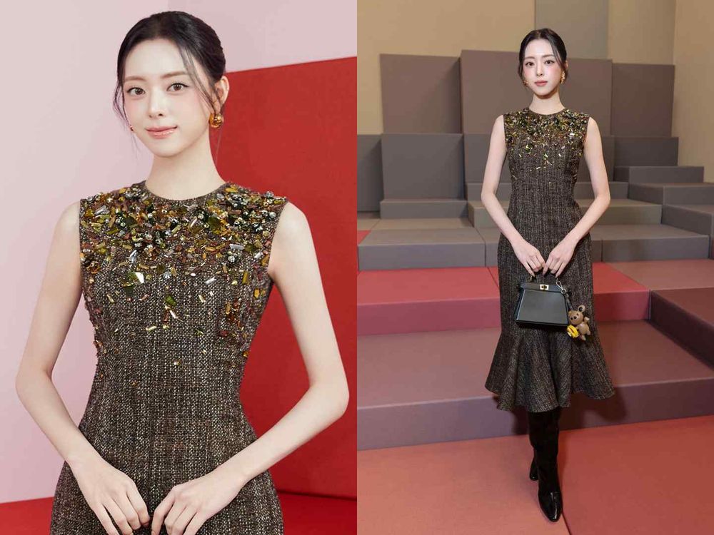 FENDI大秀亮點看不完！方燦「透膚蕾絲」胸肌腹肌一次送上、Yuna首戰美到全場尖叫！-4