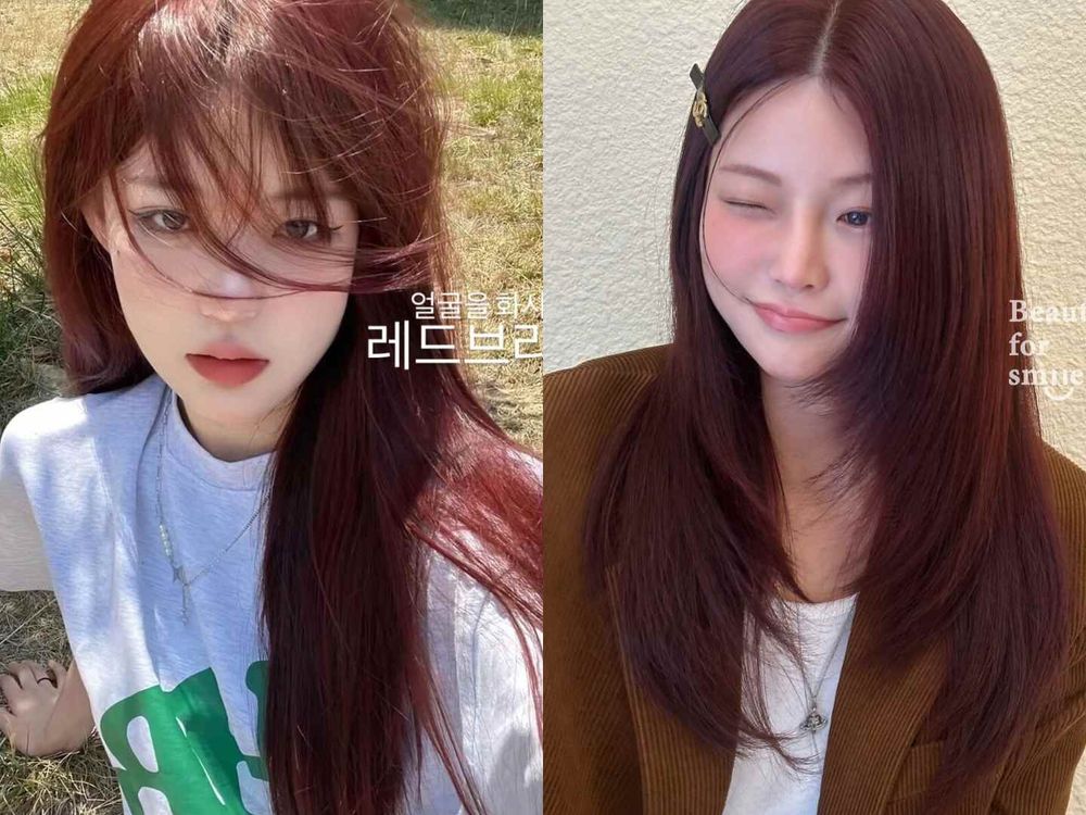 2025早秋韓系髮色推薦！韓妞最愛「顯白染髮色清單」從Karina玫瑰粉茶到溫柔奶棕，染完秋季氛圍感直接拉滿！-5